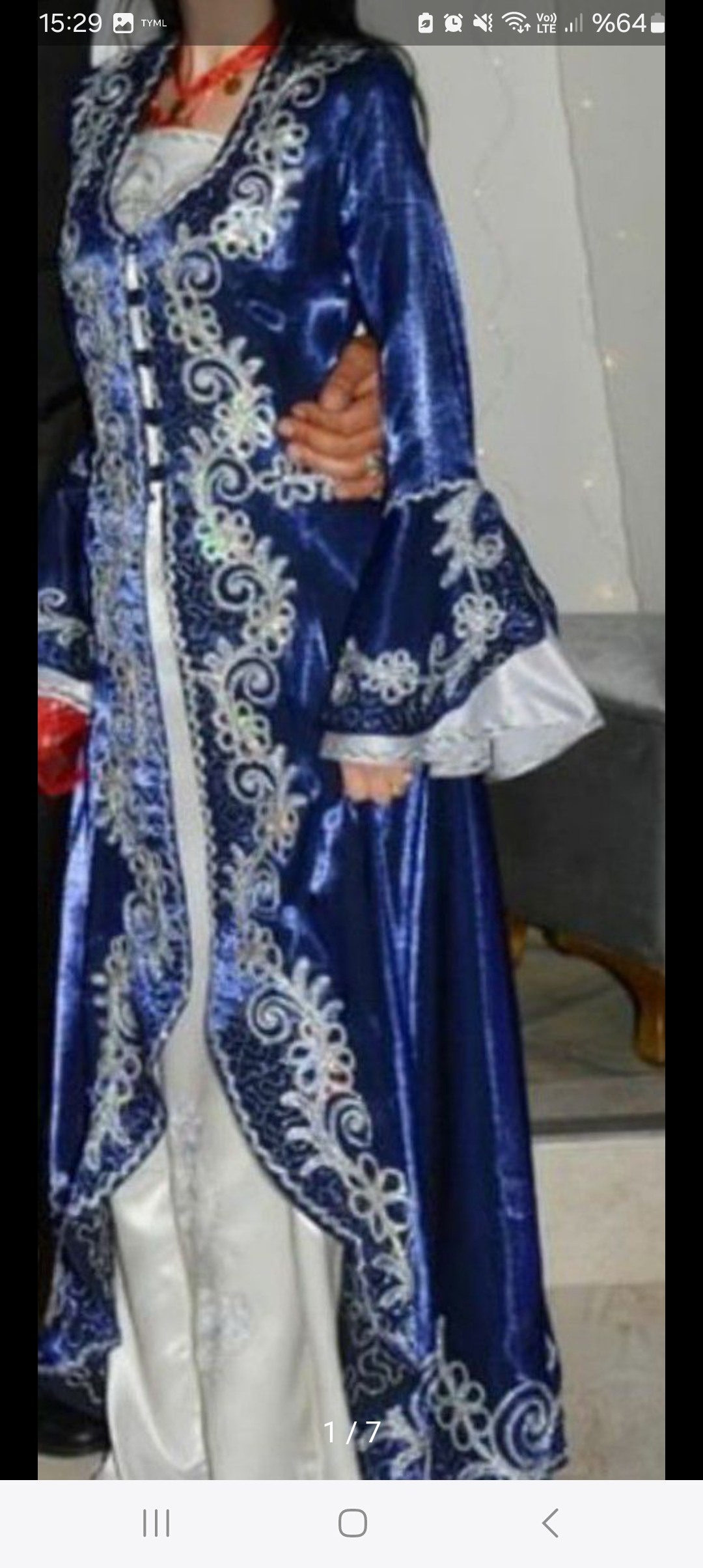 Lacivert Kına Elbisesi
