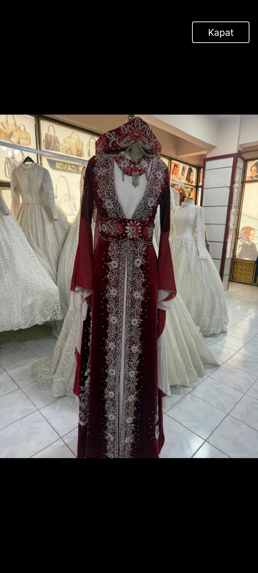 Tesettür Kınalık kaftan bindallı