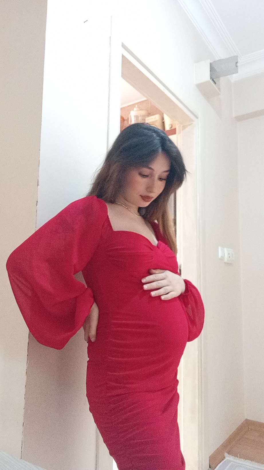 Drapeli gece elbisesi Drapeli gece elbisesi